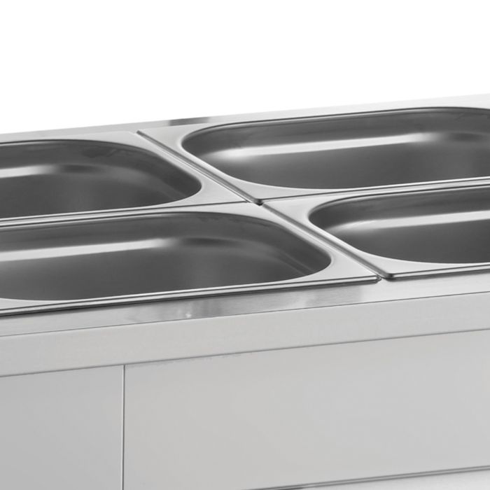 Inomak bain marie with ambient base 3 x 1/1GN MDV711