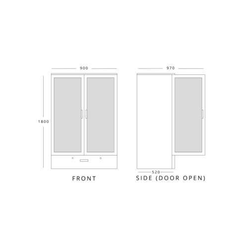 INFRICO UPRIGHT DOUBLE DOOR BOTTLE COOLER (492 BOTTLES) ZXS20