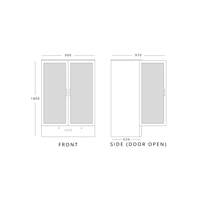 INFRICO UPRIGHT DOUBLE DOOR BOTTLE COOLER (492 BOTTLES) ZXS20