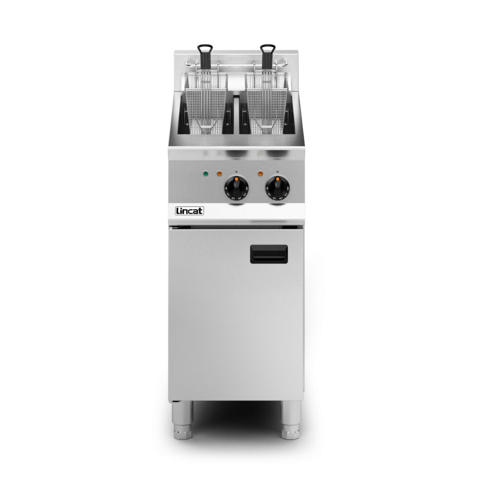 Lincat Opus 800 Electric Fryer Twin Tank 400mm Single Pumped Filtration OE8105/OP