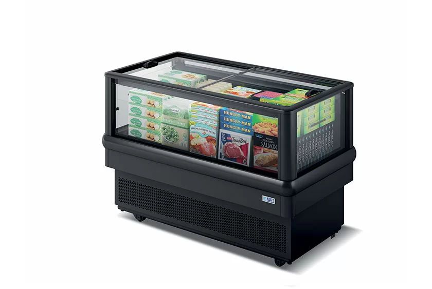 ISA KOS 150 Plug‑In Dual‑Temperature Island Freezer & Chiller (1500 mm, R290, Ventilated, Sliding Glass Lids)