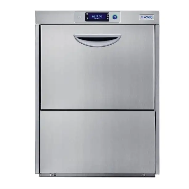 Classeq C400WS Undercounter Glasswasher with Integrated Water Softener – 400x400mm Basket, 40 Racks/hr
