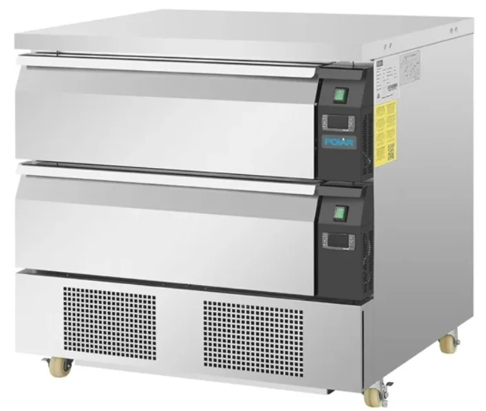 Polar U‑Series DA996 Double Drawer Dual‑Temperature Counter Fridge Freezer (4×1/1 GN)