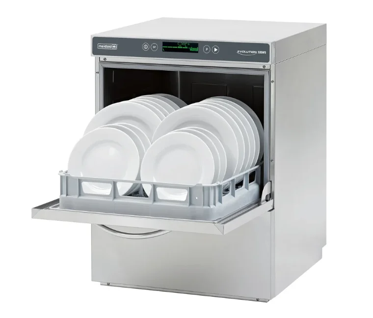 Maidaid EVO535WS Evolution Undercounter Commercial Dishwasher with Internal Water Softener, Drain Pump & Break Tank